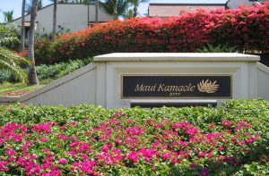 Front entrance sign at Maui Kamaole